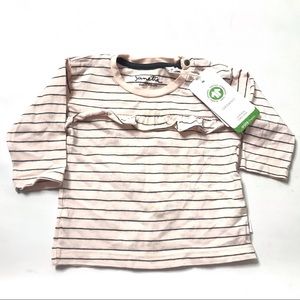 Sanetta Girls Infant Top Shirt Striped Size 0-3 Months Pink